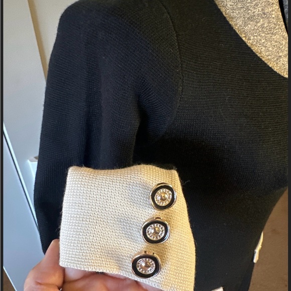 Vintage Moschino Jeans Sweater Knit Black Dress L (fits S/M) - Picture 7 of 13